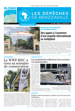 Le WWF-RDC a Tenu Sa Semaine De Conservation