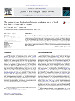 The Production and Distribution of Cooking Pots in Two Towns of South East Spain in the 6Th–11Th Centuries