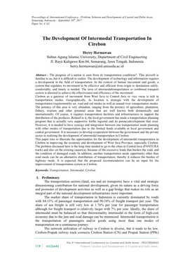 The Development of Intermodal Transportation in Cirebon