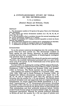 (.Botanical and Herbarium, Utrecht) 1962) Morphology and (1931, B), Studying Denmark, (1932) in Sweden, (1944) in England (1954