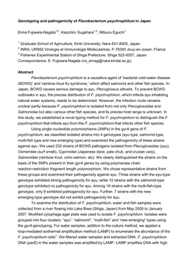 Ecology and Molecular Biology of BCWD- Pathogen