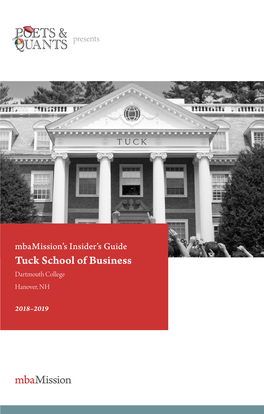 Insider's Guide: Tuck School of Business