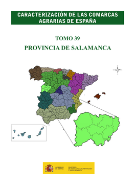 Provincia De Salamanca Caracterización De Las Comarcas Agrarias De España