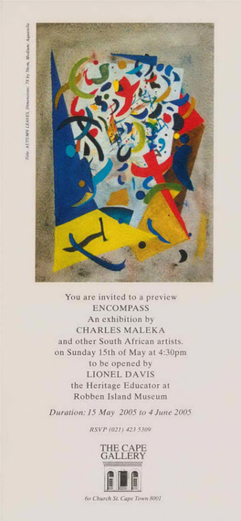 You Are Invited to a Preview ENCOMPASS an Exhibition By