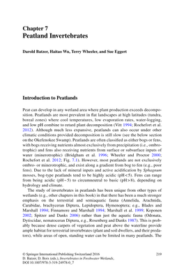 Chapter 7 Peatland Invertebrates