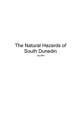 The Natural Hazards of South Dunedin