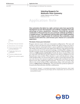 Selecting Reagents for Multicolor Flow Cytometry