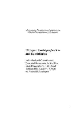 Ultrapar Participações S.A. and Subsidiaries