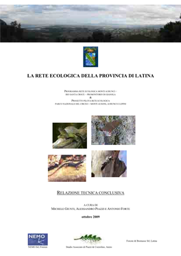 La Rete Ecologica Della Provincia Di Latina