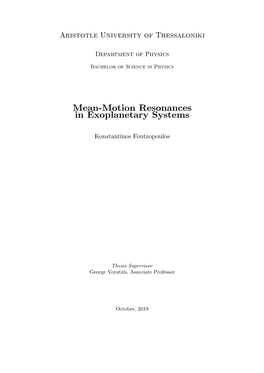 Mean-Motion Resonances in Exoplanetary Systems