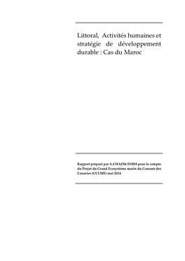 Littoral, Activités Humaines Et Stratégie De Développement Durable : Cas Du Maroc