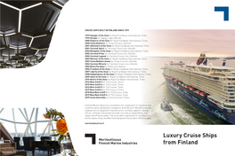 Luxury Cruise Ships from Finland FINNISH MARINE Bertel O