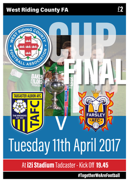 At I2i Stadium Tadcaster - Kick Off 19.45 #Togetherwearefootball West Riding County FA