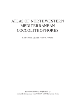 Atlas of Northwestern Mediterranean Coccolithophores