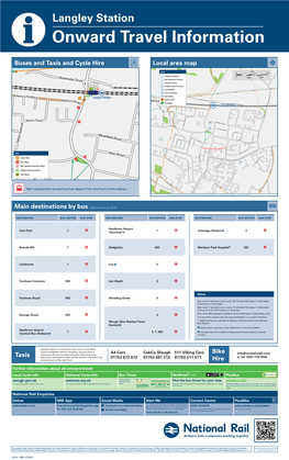 Destinations by Bus Local Area Map Buses and Taxis and Cycle Hire