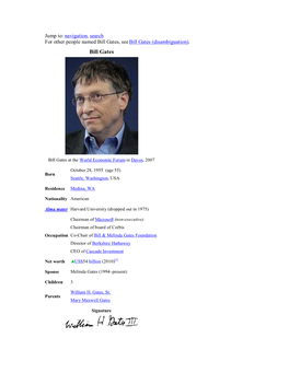 Bill Gates, See Bill Gates (Disambiguation)