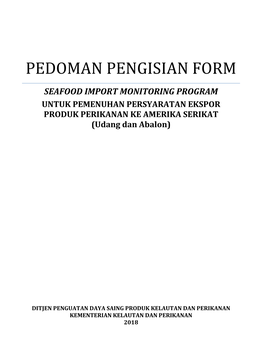 Pedoman Pengisian Form