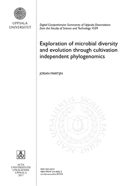 Exploration of Microbial Diversity and Evolution Through Cultivation Independent Phylogenomics