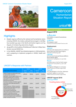 Cameroon Humanitarian Situation Report August 2018