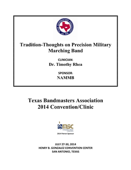 Texas Bandmasters Association 2014 Convention/Clinic