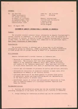 2 I . .. - 2 - Or Extracts from It, in Any Publicity Work Being Undertaken in the Course of Their Work for the Indonesian Prisoner Assigned to Them