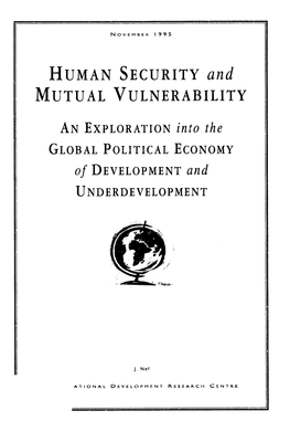 HUMAN MUTUAL SECURITY and VULNERABILITY AN