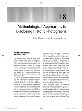 Methodological Approaches to Disclosing Historic Photographs