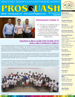 India's Only Squash E-Magazine Published