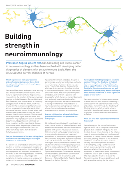 Building Strength in Neuroimmunology