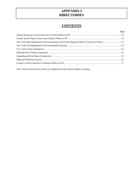 New York State Standards and Specifications for Erosion and Sediment Control Natural Resources Conservation Service Field Offices in NY (Cont’D)