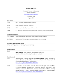 Kevin Loughran CV