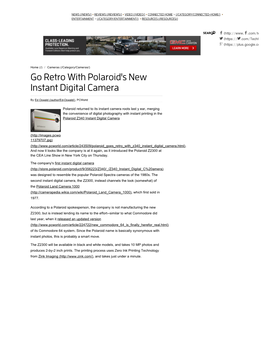 Go Retro with Polaroid's New Instant Digital Camera