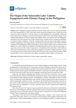 Catholic Engagement with Climate Change in the Philippines