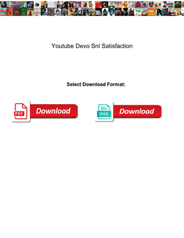 Youtube Devo Snl Satisfaction