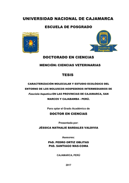 Fasciola Hepatica EN LAS PROVINCIAS DE CAJAMARCA, SAN