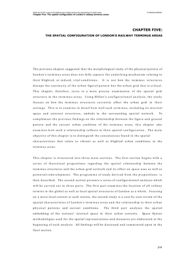 Chapter Five: the Spatial Configuration of London's Railway Terminus Areas