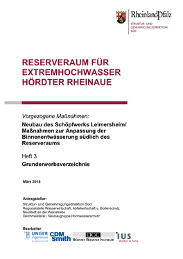 Reserveraum Für Extremhochwasser Hördter Rheinaue