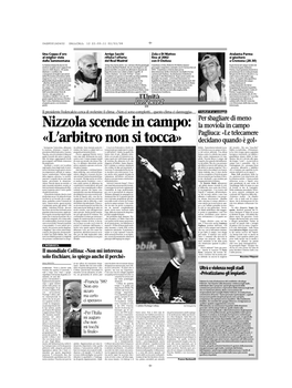 Nizzola Scende in Campo: «L'arbitro Non Si Tocca»