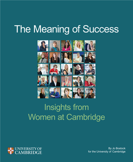 The Meaning of Success: Insights from Women at Cambridge Makes a Compelling Case for a More Inclusive Definition of Success