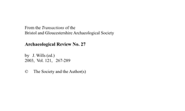 Archaeological Review No. 27 by J