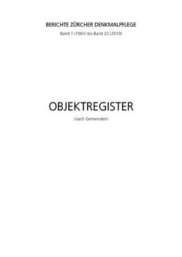 Objektregister