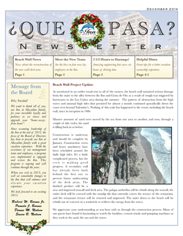 2014 December Newsletter