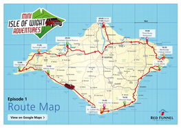 Route Map Blackgang Lighthouse 7 Binnel Bay Rocken End St