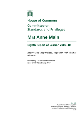 Mrs Anne Main