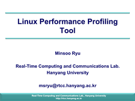 Linux Performance Profiling Tool