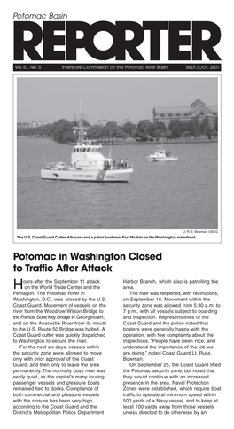 Potomac in Washington Closed to Traffic After Attack