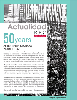 Actualidad 50Years AFTER the HISTORICAL YEAR of 1968 a Series of Events That Happen in That Year Are of Great Importance