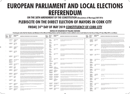 Plebiscite on the Direct Election of Mayors in Cork