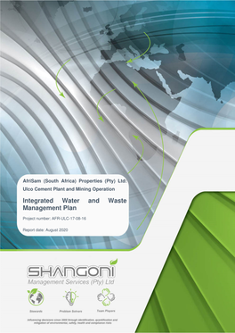 Integrated Water and Waste Management Plan