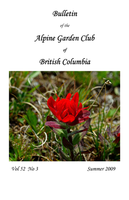 Bulletin Alpine Garden Club British Columbia